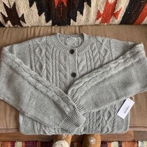 Reformation’s Lemartine Cable Knit Cardigan